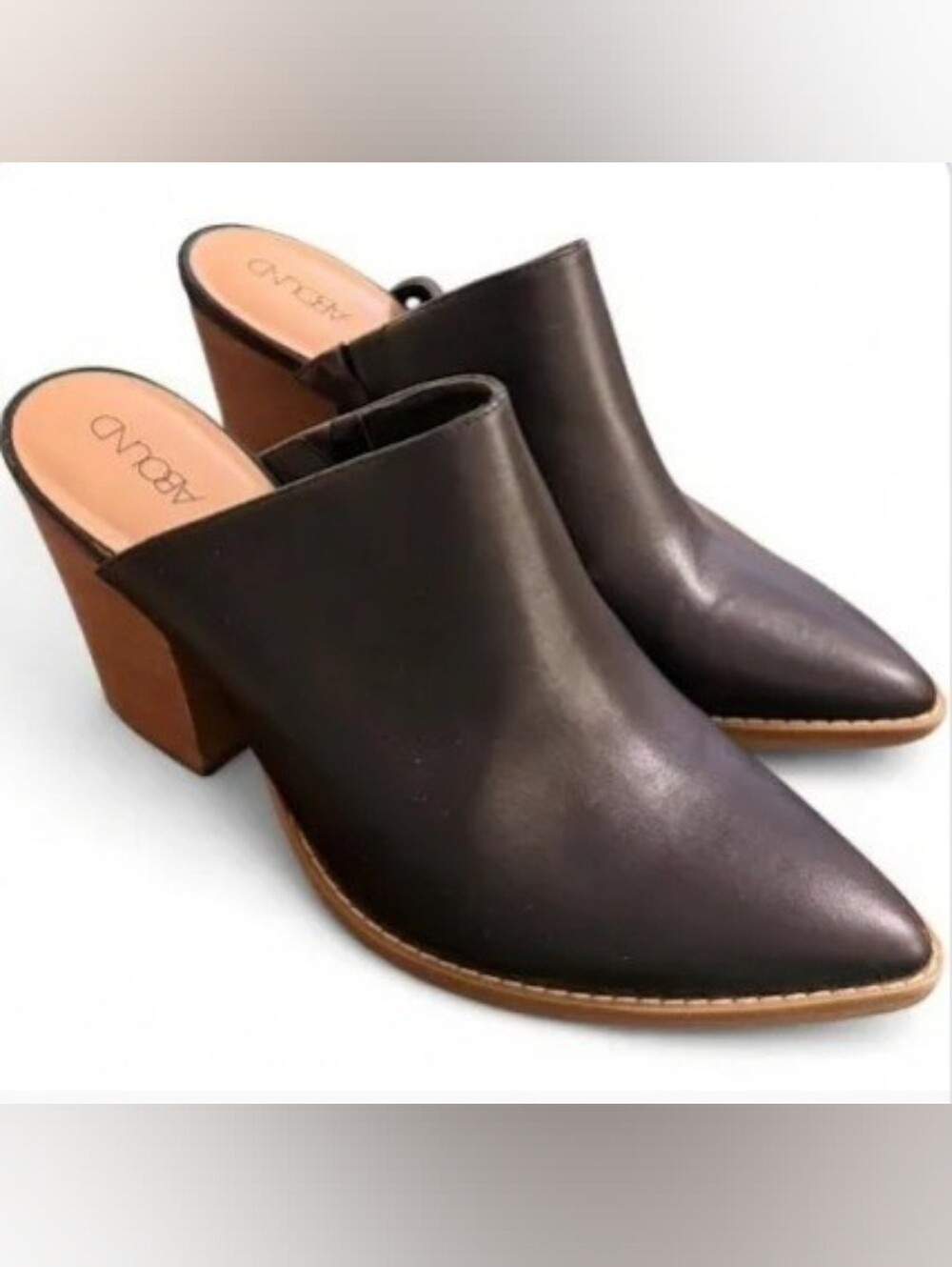Black Slip-On Mule Heels